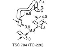 UVOX Spring Clip, 20.9mm x 9.3mm x 3.5mm