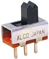 DPDT Slide Switch, 125VAC, 500mA, Through Hole, Vertical