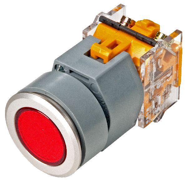 Switch,  Pushbutton ActuatorS,  NON-Illuminated,  MAINTAINED,  ROUND,  BLACK LENS