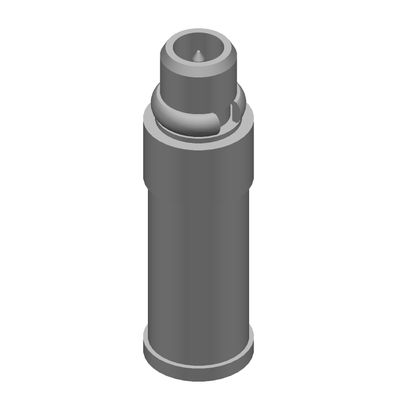 MMCX Straight Plug, 6GHz, 50R, Gold Plated Brass