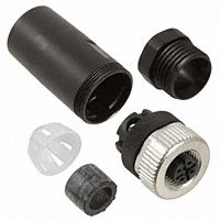 M12 Female Connector, 4 Pos, Straight, 4A, 250V, IP67