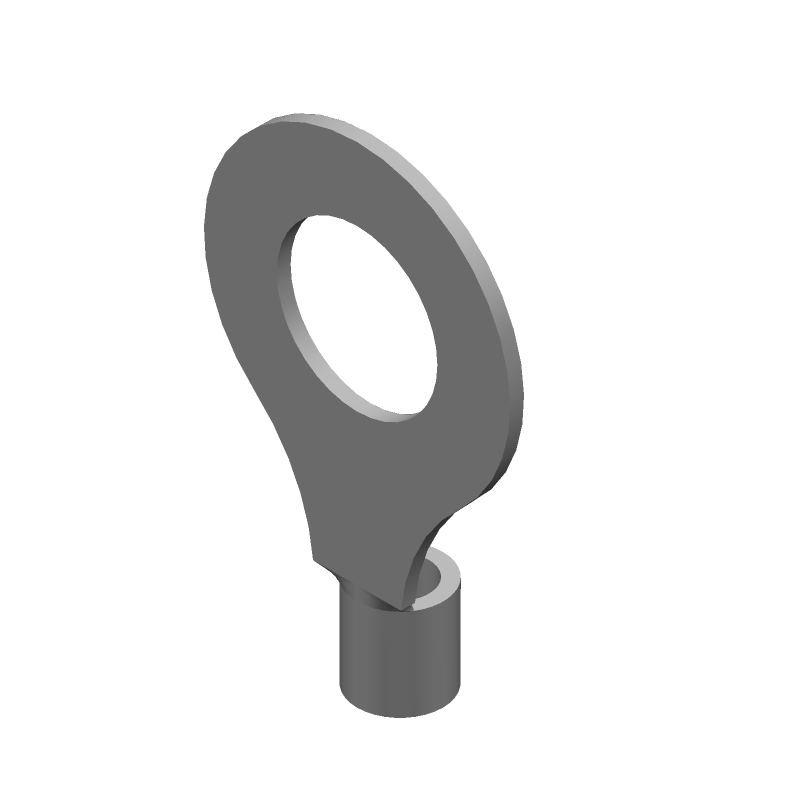 Ring Terminal, Copper, Tin Plated, 6AWG, M16 Stud