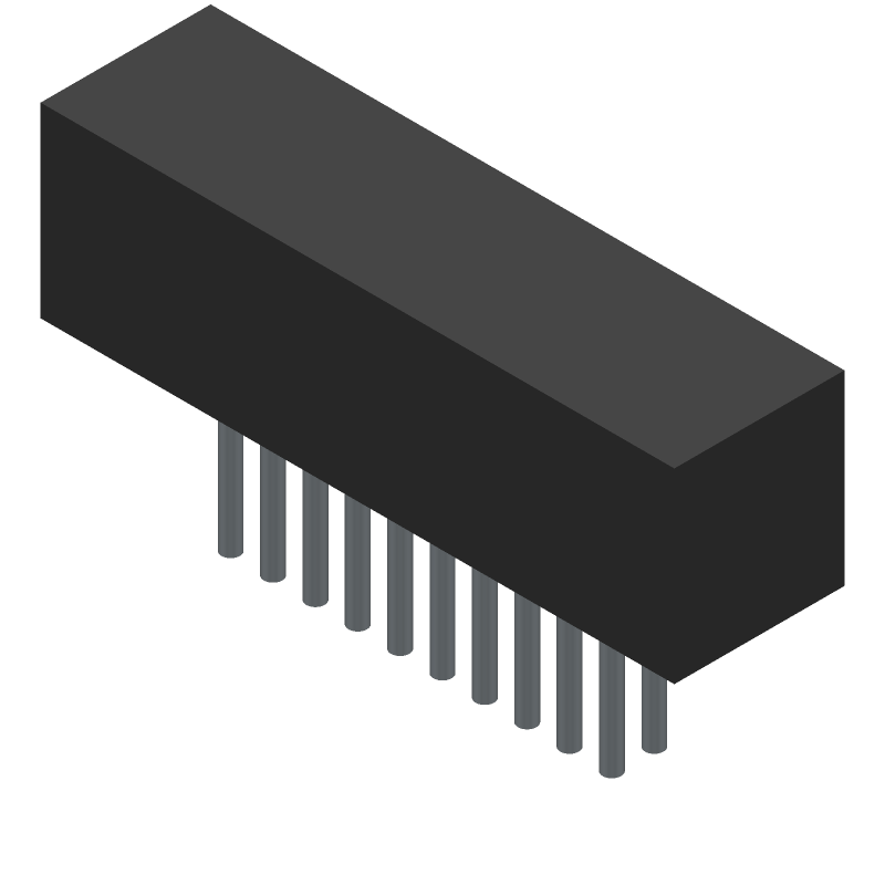 Shrouded Header 20 Pos 1.27mm Solder ST Thru-Hole