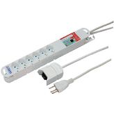 Outlet strip, 1 SwitchUSB Charging, 6xCH/T13, 3 m, Type 12, 1993686, Steffen
