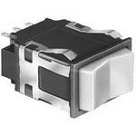 Rocker Switch, DPDT, Momentary, 0.1A, 125VDC, Solder/quick Connect Terminal, Rocker Actuator, Panel Mount