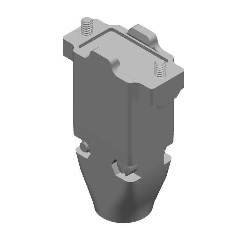 Metal Backshell, Shielded, Straight, Zinc Alloy, Silver