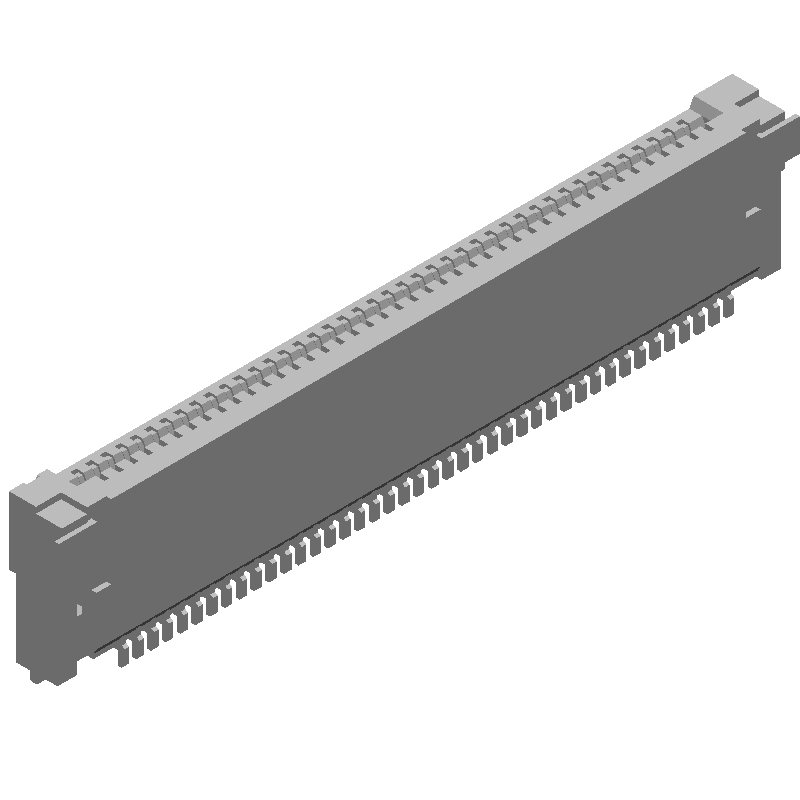 Card Edge Connector, 42 Contact(s), 1 Row(s), Female, Straight, 0.02 inch Pitch, Solder Terminal, Natural Insulator, HALOGEN FREE AND ROHS COMPLIANT