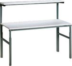 Workbench with shelf 1800 x 700 mm white, TPH 718 ESD, Treston