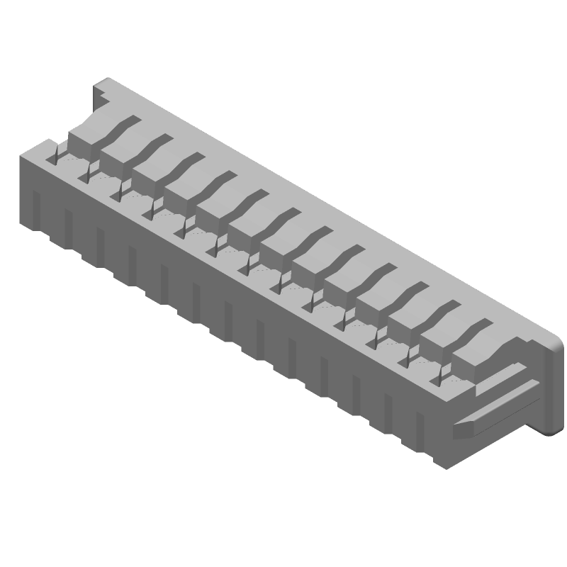 13 Pos Female Receptacle, 1.25mm Pitch, 1A, 125V