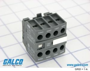 4 NO front mounted instantaneous auxiliary contact block for 4-pole NF control relays