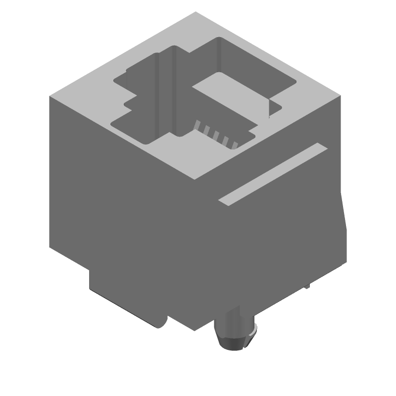 8P/8C Female Modular Connector, Gold Bronze, 1.5A, 150V, Panel Mount