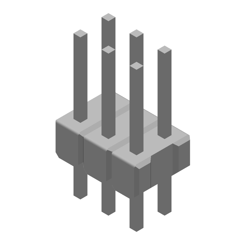 3P 6 Pos 2 Row 2.54mm Pitch Male Pin Header, Green, 5A