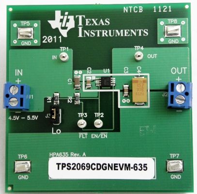 Switch IC Development Tools TPS2069C Eval Mod