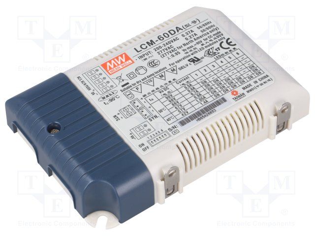 LED driver, LCM-60 DA, Mean Well