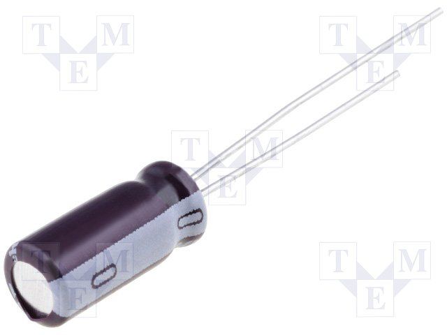 2200uF 25V Aluminum Electrolytic Capacitor, Radial, 105°C, 1.9A