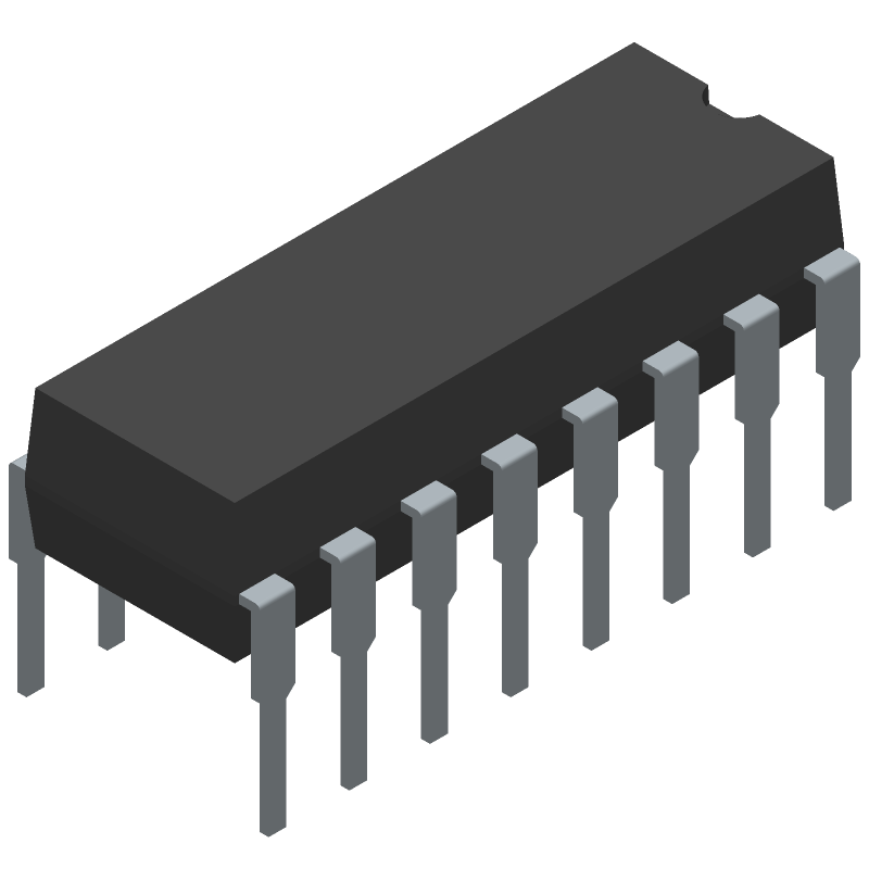 NPN Darlington Transistor 50V 0.5A 7-Element DIP