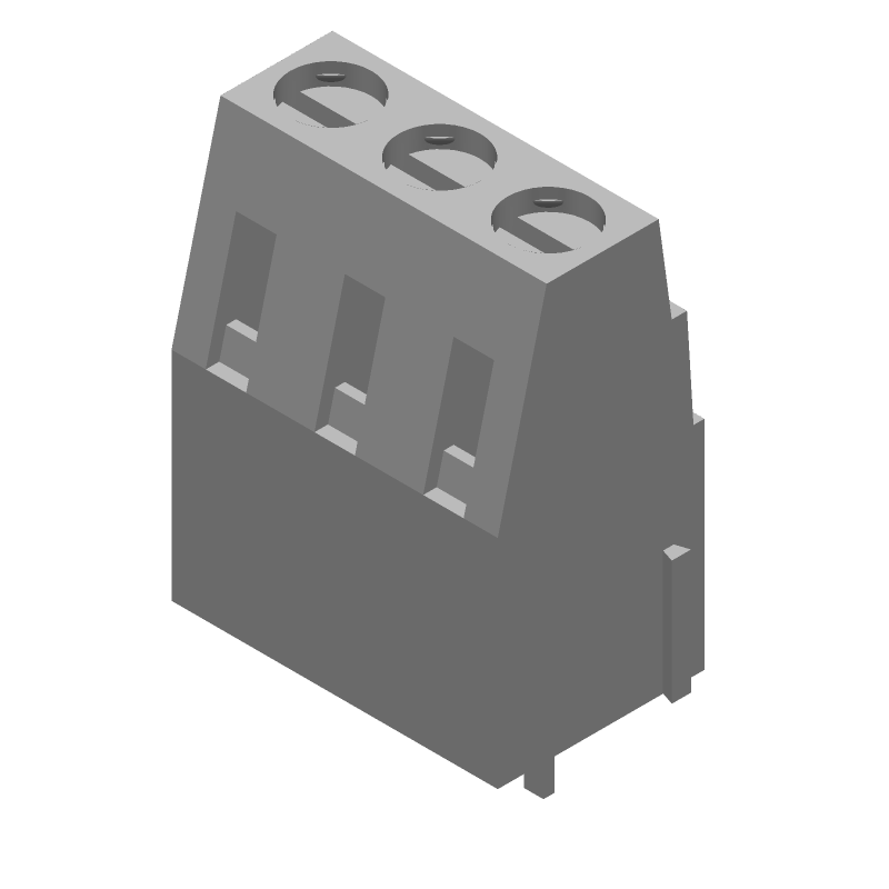 3 Pos 5mm Pitch Wire-to-Board Terminal Block, 13.5A, 300V, Green