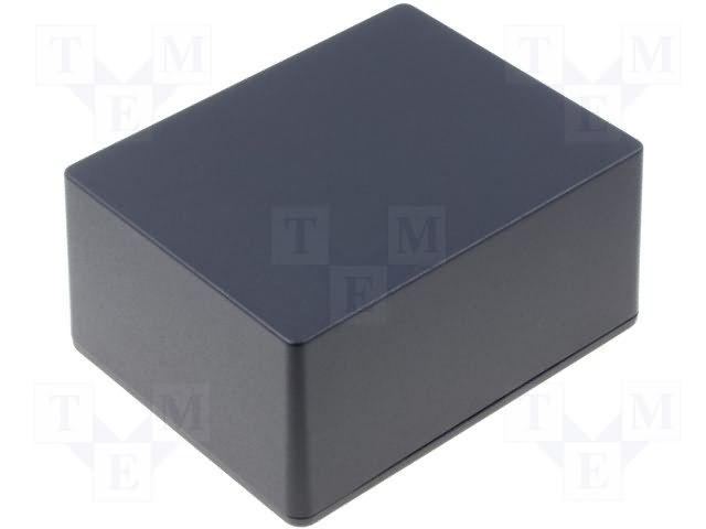 Enclosures, Boxes, & Cases Diecast Alum Black 4.72 x 3.7 x 2.10