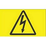Labels Electrical Symbol Label Polyester Black/Yellow 38.1x25.4mm
