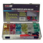 FUSE,AUTO,150-PIECE SET, INC. AUTO TESTER,CLIP,TWEEZERS