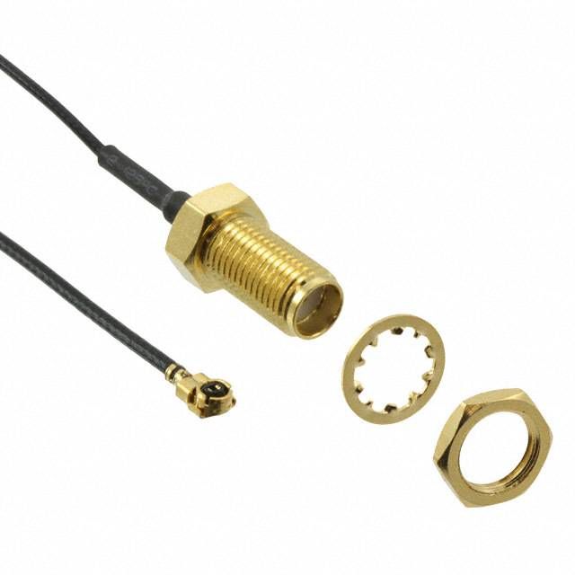 SMA to U.FL Coaxial Cable Assembly, 6GHz, 50 Ohm, 100mm