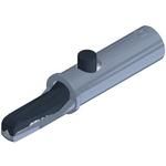 Conn Alligator Clip SKT 1 POS ST Cable Mount 1 Port