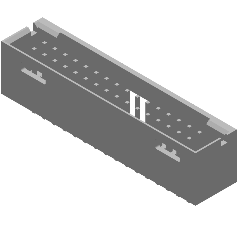32 Pos 2.54mm Shrouded Header, Male Pin, Gold/Tin Plating, 3A