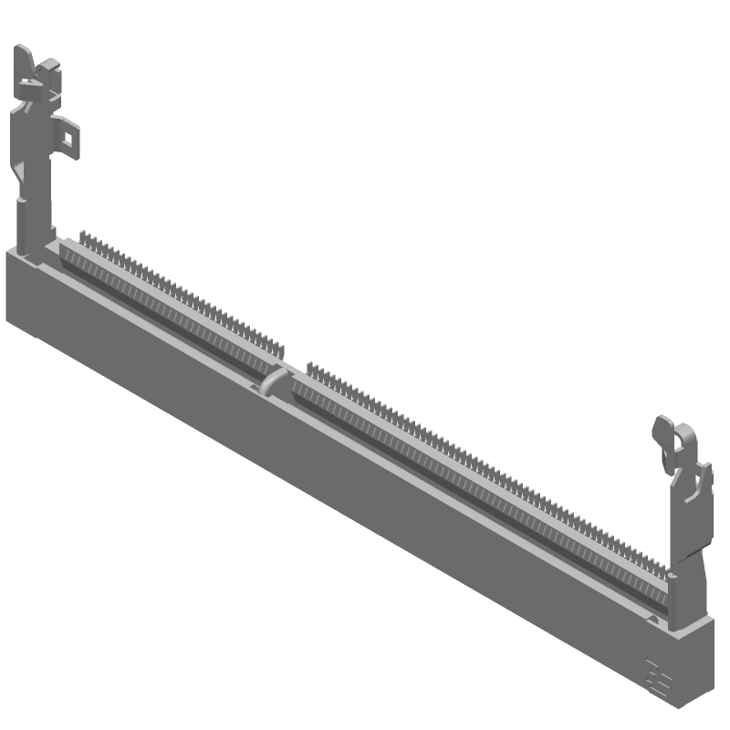 204 Pos DDR3 SO DIMM Socket, RA SMD, 0.6mm Pitch, 185°C