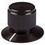 Control Knob, One Set Screw/Round/Skirt Black Line