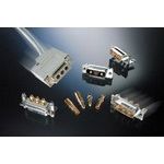 D Subminiature Connector, 8 Contact(s), Male, Press Fit Terminal, M3, Receptacle,