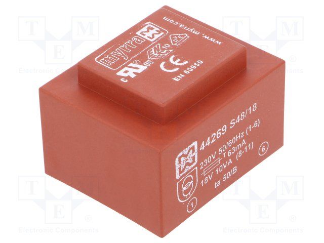 Power Transformer 4000Vrms 10VA 4 Terminal PC Pin Thru-Hole