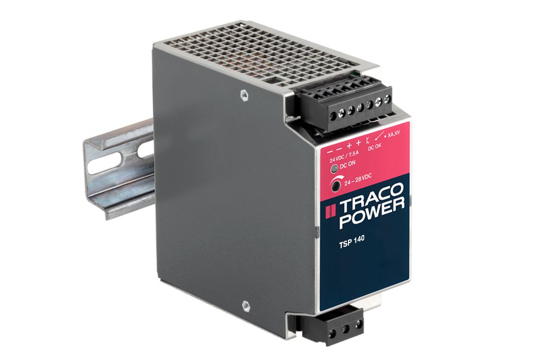 TRACOPOWER TSP 140-112 AC/DC DIN Rail Power Supply, Industrial, Adjustable, Fixed, 1 Output, 85 VAC, 264 VAC, 144 W
