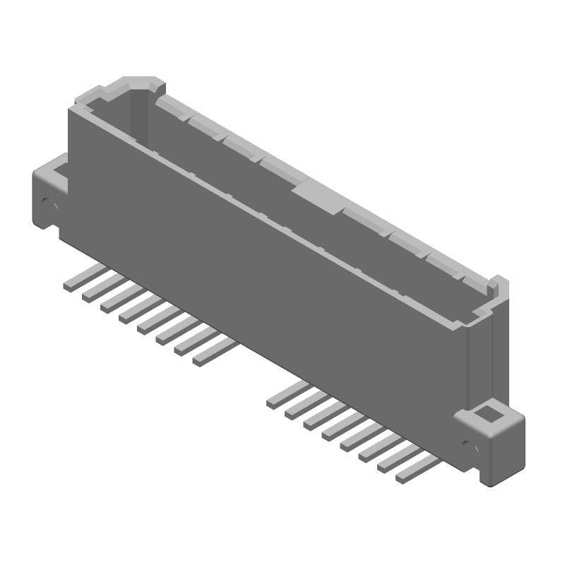 16 Pos Signal Rectangular Connector, Right Angle, 2.5mm Pitch, Tin