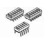 5-Pos SPST Slide DIP Switch, 0.1A 24VDC, SMD Gull Wing, 2.54mm