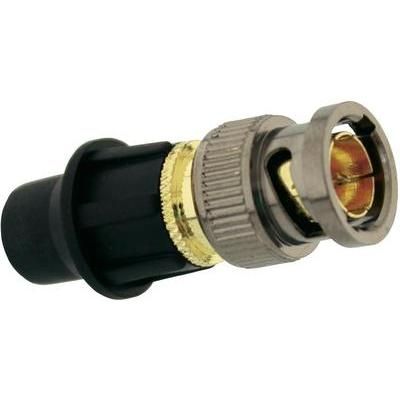 BNC connector Plug, straight 75 Ω Telecom Security 1 pc(s)