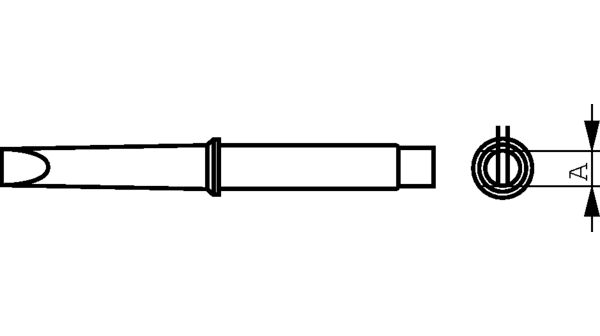 WELLER         CT2F7.             Soldering Iron Tip, Screwdriver, 10 mm