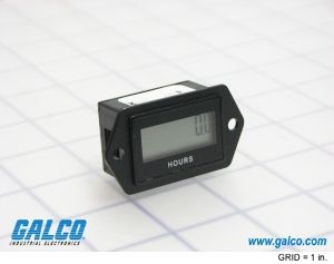 HOUR METER;  10-300VDC;  20-300VAC;  TWO HOLE RECTANGULAR;  1/4 INCH SPADE CONNECTOR