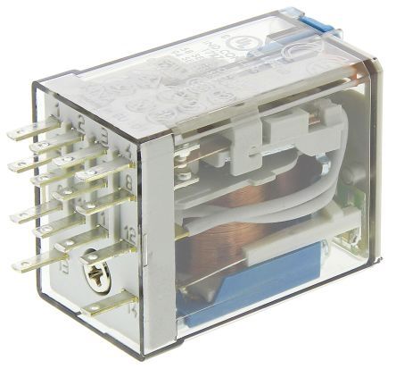 FINDER         55.32.8.024.0000            General Purpose Relay, 55 Series, Power, DPDT, 24 VAC, 10 A
