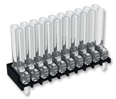 MENTOR   1296.7212   Light Pipe, Miniature Upright, 45 mm, Circular, 2, Transparent, PC Board