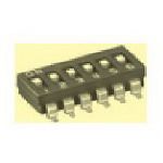 Switch DIP OFF ON SPST 8 Recessed Slide 0.1A 24VDC Gull Wing 2000Cycles/SwitchCycles 2.54mm SMD Stick