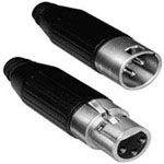 3 Pos F XLR Power Connector, 15A, 125V, Solder, Shielded