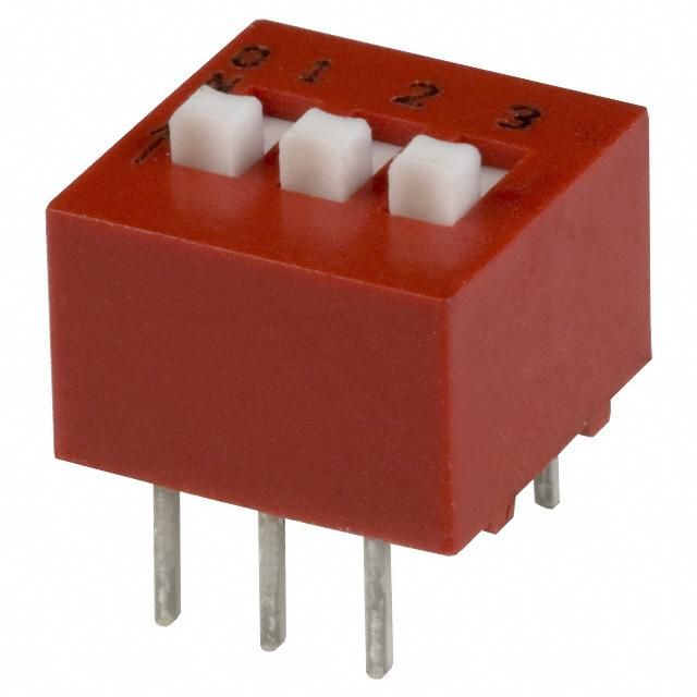 3-Pos Slide DIP Switch, SPST, 150mA, 30VDC, Through Hole