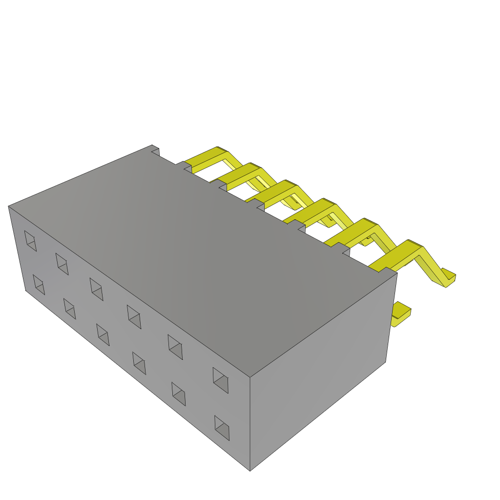 Conn Socket Strip SKT 12 POS 2.54mm Solder RA SMD Tube