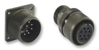 6-Pin Circular Connector, MIL-DTL-26482, Solder, Receptacle, 7.5A