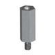 Hex Standoff M/F, Brass, Nickel, 4-40 THD, 6.4mm AF