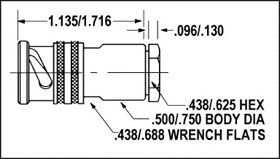 RF Twinaxial-BNC Connector, Male, Cable Mount, Crimp Terminal, Plug,
