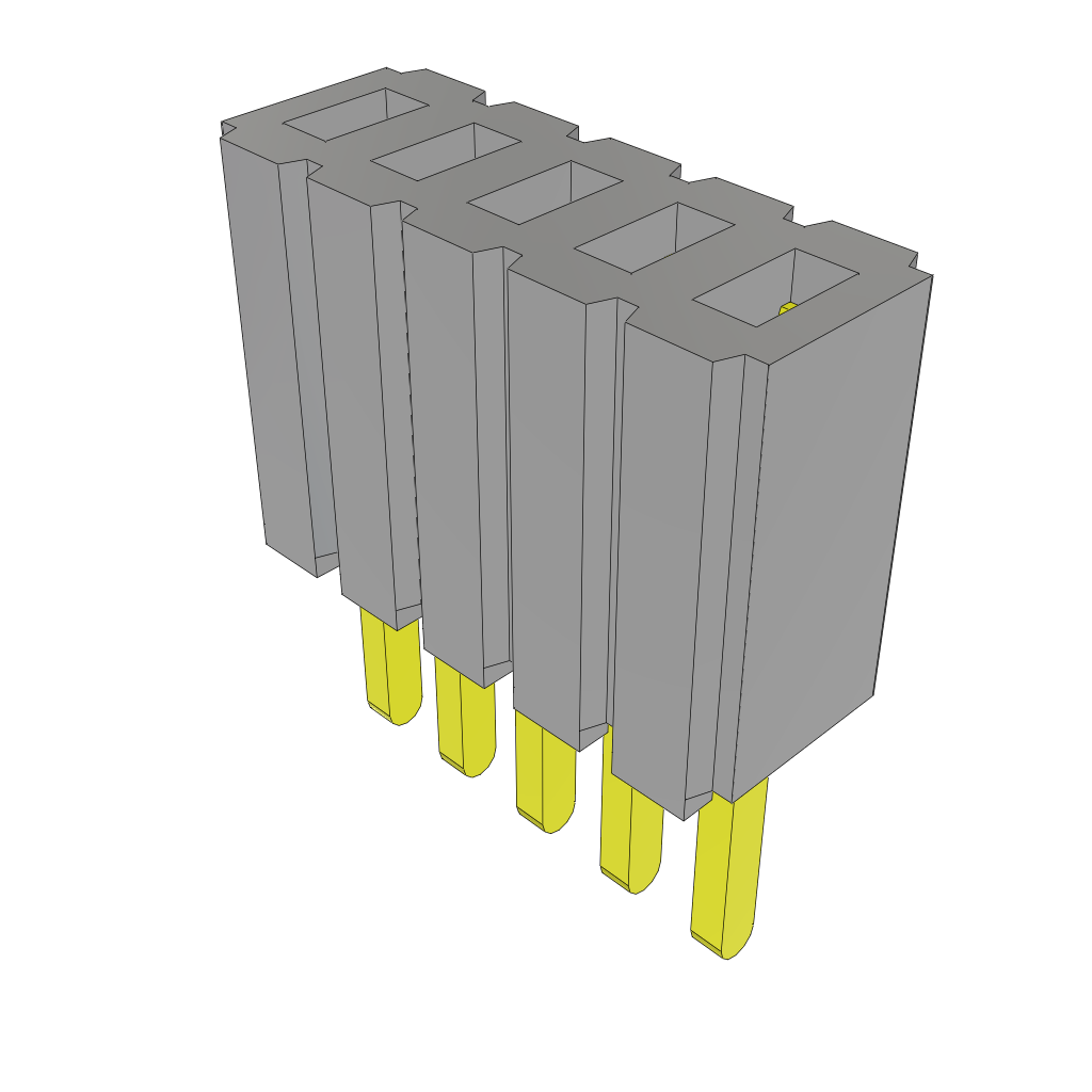 Conn Socket Strip SKT 5 POS 1.27mm Solder ST Thru-Hole Tube