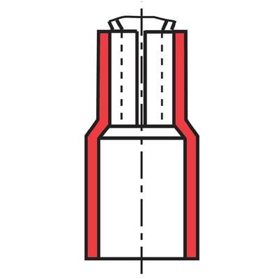 Blade terminal Connector width: 4.8 mm Connector thickness: 0.8 mm 180 ° Partially insulated Blue Vogt Verbindungstechn