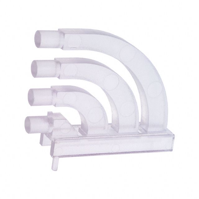 3mm Round Flat Optical Pipe, Press-Fit Mount, Polycarbonate