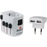 World Travel Adapter Pro USB EuroProtective contact CHITAUCNUK / HKUSA, 1.302400, SKross